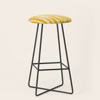 Abstract Organic Stripes Vertical Pattern in Mustard Yellow Stool Gallery Image 1