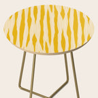 Abstract Organic Stripes Vertical Pattern in Mustard Yellow Side Table Gallery Image 2