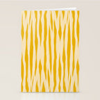 Abstract Organic Stripes Vertical Pattern in Mustard Yellow Stationery Card Gallery Image 2