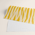 Abstract Organic Stripes Vertical Pattern in Mustard Yellow Wrapping Paper Gallery Image 2