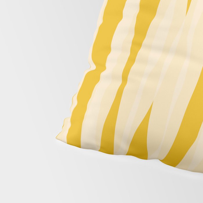Abstract Organic Stripes Vertical Pattern in Mustard Yellow Pillow Sham Gallery Image 4