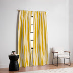 Abstract Organic Stripes Vertical Pattern in Mustard Yellow Window Curtain Gallery Image 6