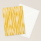 Abstract Organic Stripes Vertical Pattern in Mustard Yellow Stationery Card Gallery Image 2