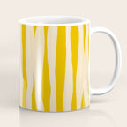 Abstract Organic Stripes Vertical Pattern in Mustard Yellow Coffee Mug Gallery Image 1