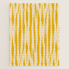 Abstract Organic Stripes Vertical Pattern in Mustard Yellow Jigsaw Puzzle Gallery Image 1