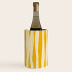 Abstract Organic Stripes Vertical Pattern in Mustard Yellow Wine Chiller Gallery Image 3