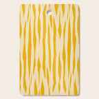 Abstract Organic Stripes Vertical Pattern in Mustard Yellow Cutting Board Gallery Image 1