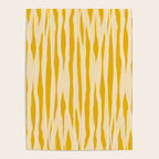 Abstract Organic Stripes Vertical Pattern in Mustard Yellow Poster Gallery Image 4