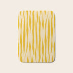 Abstract Organic Stripes Vertical Pattern in Mustard Yellow Bath Mat Gallery Image 1