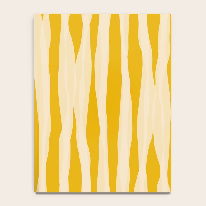Abstract Organic Stripes Vertical Pattern in Mustard Yellow Notebook Gallery Image 4