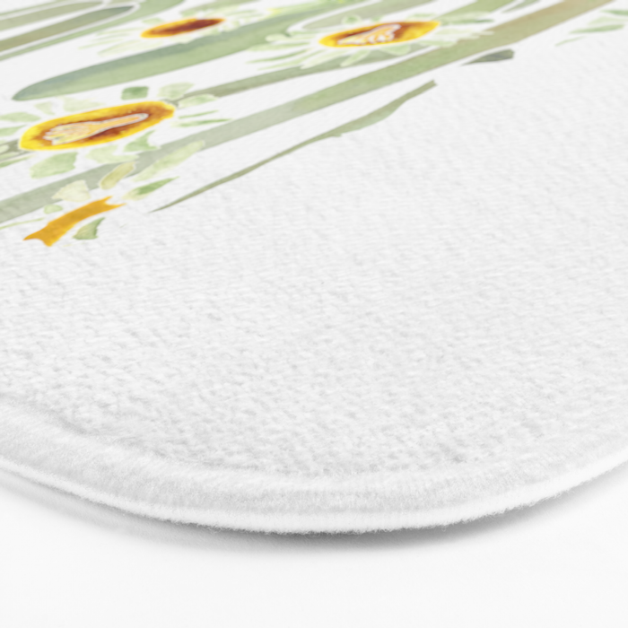 Arizona State Saguaro Cactus Blossoms Bath Mat Gallery Image 3