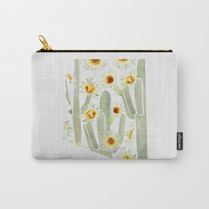 Arizona State Saguaro Cactus Blossoms Carry All Pouch Gallery Image 1