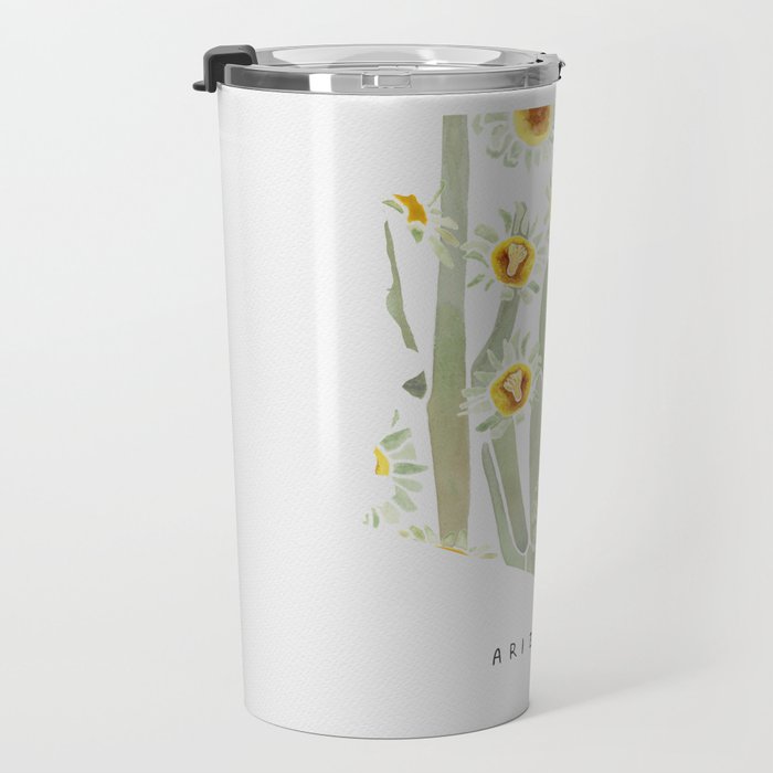 Arizona State Saguaro Cactus Blossoms Travel Mug Gallery Image 3