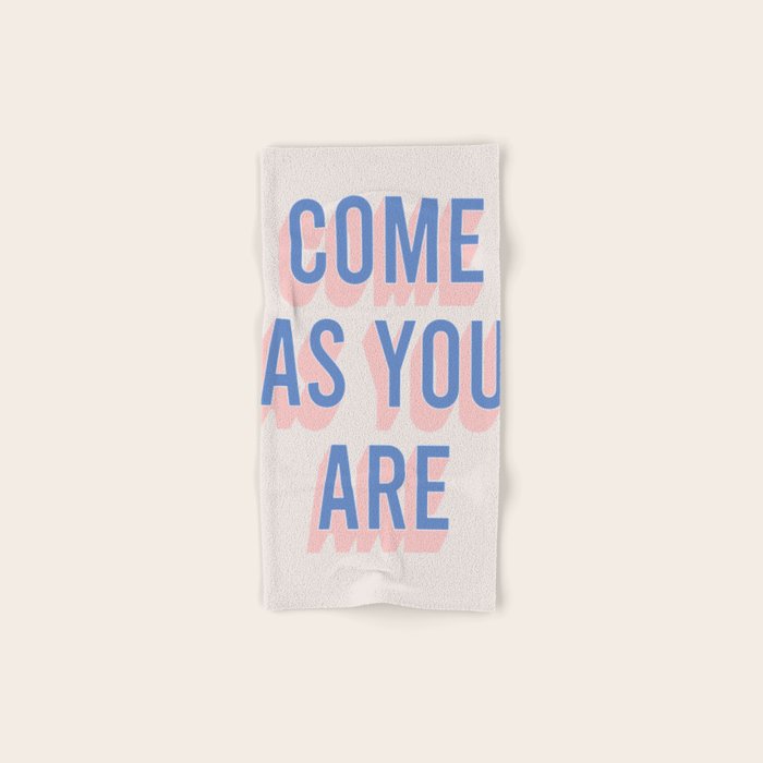 Come As You Are (Blue Pink) Bath Towel Gallery Image 1