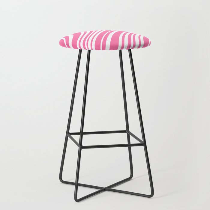 Wavy Stripes XXXIII - 90s Barbie Pink Stool Gallery Image 1