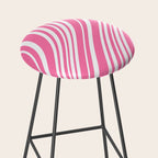 Wavy Stripes XXXIII - 90s Barbie Pink Stool Gallery Image 2