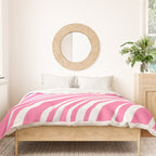 Wavy Stripes XXXIII - 90s Barbie Pink Duvet Cover Gallery Image 3