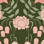 Mystery Garden Victorian Green Floral Faces Coffee Mug Gallery Image 2