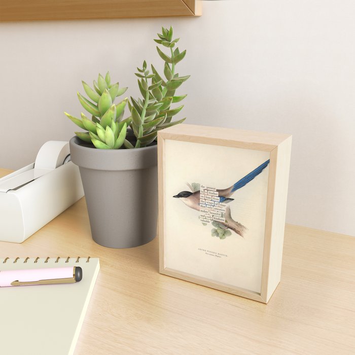 Bird Divinations: Azure Magpie (about: almanacofbirds.org) Mini Art Print Gallery Image 2