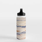 Organic Earth Tones Abstract - Flowing Minimalist Pattern with Waves Dots Water Bottle Gallery Image 3