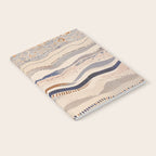 Organic Earth Tones Abstract - Flowing Minimalist Pattern with Waves Dots Notebook Gallery Image 2