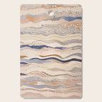 Organic Earth Tones Abstract - Flowing Minimalist Pattern with Waves Dots Cutting Board Gallery Image 1