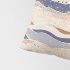 Organic Earth Tones Abstract - Flowing Minimalist Pattern with Waves Dots Pillow Sham Gallery Image 4