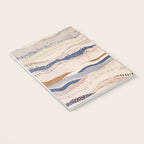 Organic Earth Tones Abstract - Flowing Minimalist Pattern with Waves Dots Notebook Gallery Image 3