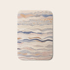 Organic Earth Tones Abstract - Flowing Minimalist Pattern with Waves Dots Bath Mat Gallery Image 1