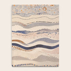 Organic Earth Tones Abstract - Flowing Minimalist Pattern with Waves Dots Notebook Gallery Image 4