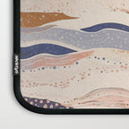 Organic Earth Tones Abstract - Flowing Minimalist Pattern with Waves Dots Laptop Sleeve Gallery Image 3