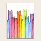 Cat Rainbow Watercolor Pattern Notebook Gallery Image 4