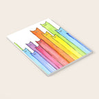 Cat Rainbow Watercolor Pattern Notebook Gallery Image 3