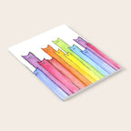 Cat Rainbow Watercolor Pattern Notebook Gallery Image 2