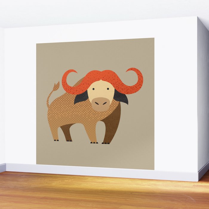 Whimsy Cape Buffalo II Wall Mural Gallery Image 2