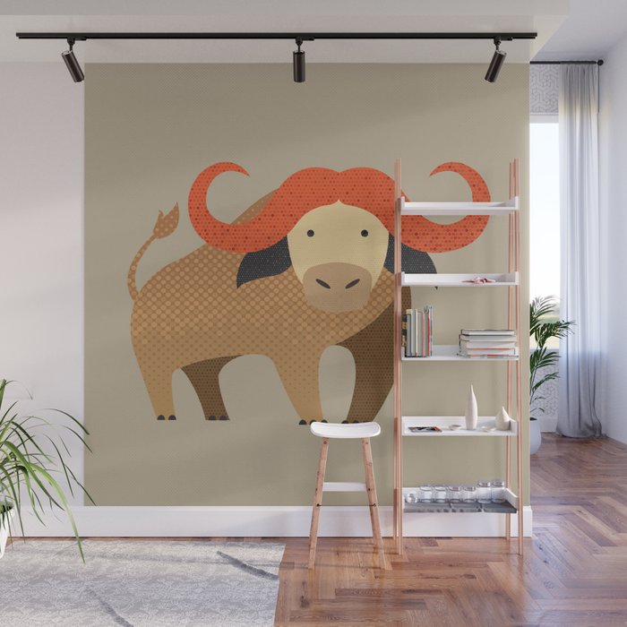 Whimsy Cape Buffalo II Wall Mural Gallery Image 1