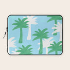 Palm Tree Tropical Pattern - Blue Green Laptop Sleeve Gallery Image 1