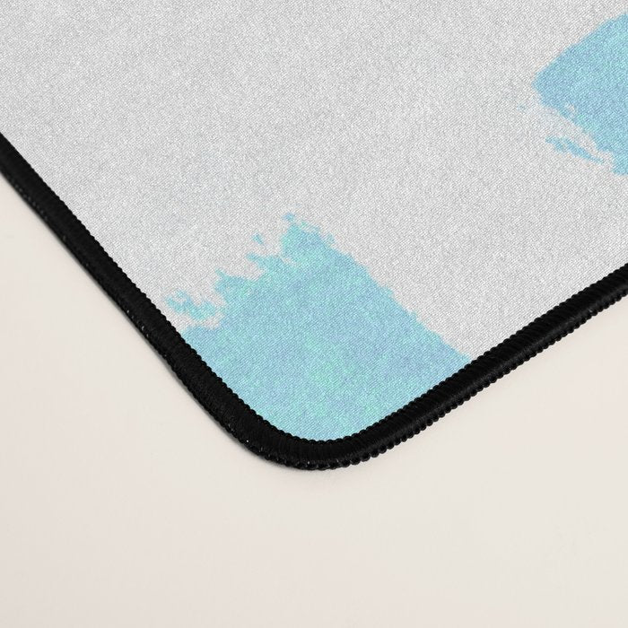 Palm Tree Tropical Pattern - Blue Green Desk Mat Gallery Image 4