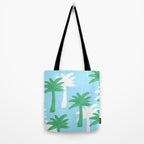 Palm Tree Tropical Pattern - Blue Green Tote Bag Gallery Image 2