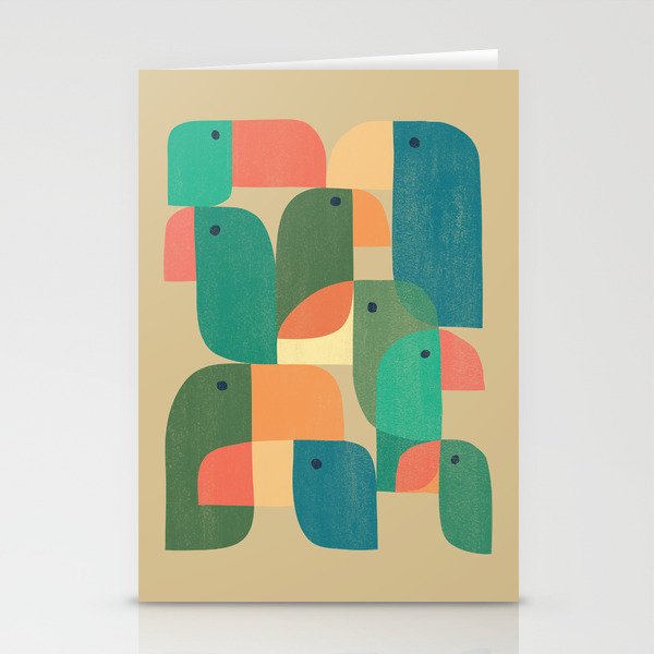 Mid-century tropical birds Stationery Card Gallery Image 2
