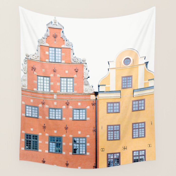 Scandinavian Color - Stockholm Sweden Travel Photography Wall Tapestry Gallery Image 4