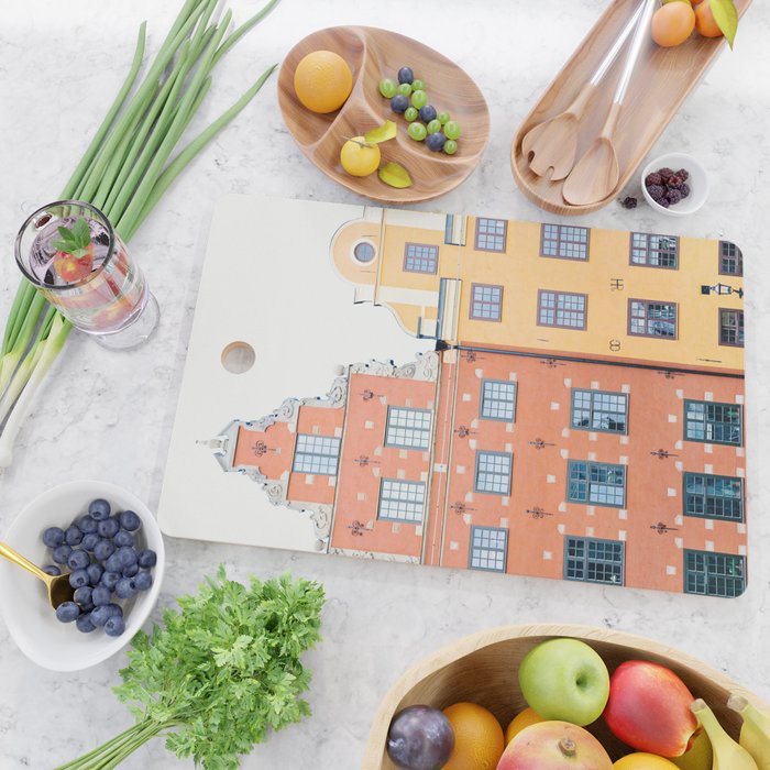 Scandinavian Color - Stockholm Sweden Travel Photography Cutting Board Gallery Image 2