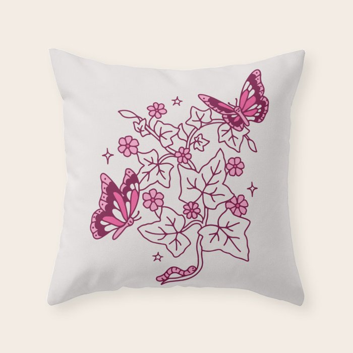 Red Ivy Throw Pillow Gallery Image 6