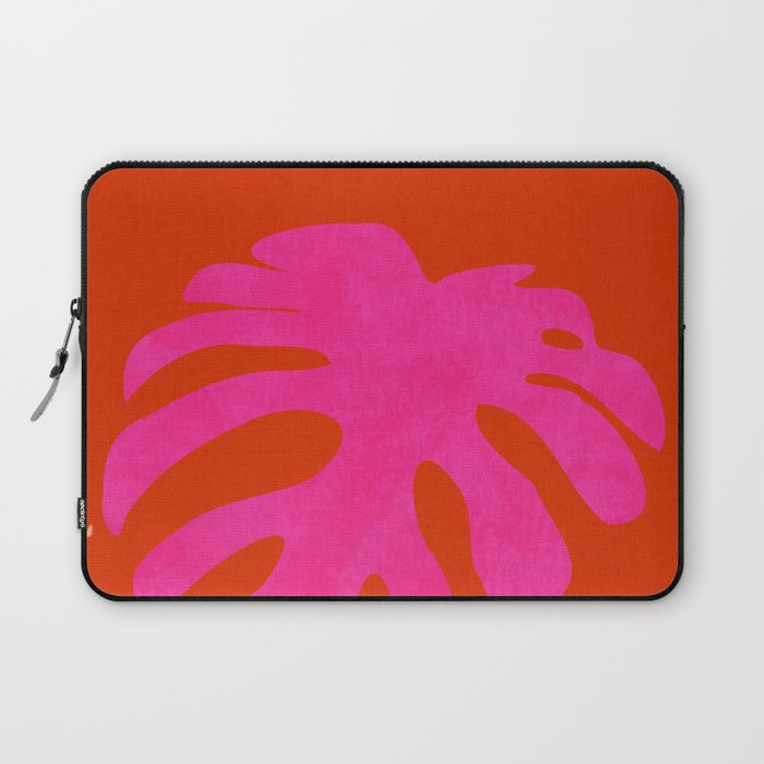 leaf shape solo pink orange summer vibes Laptop Sleeve Gallery Image 1