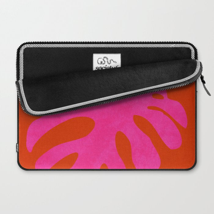 leaf shape solo pink orange summer vibes Laptop Sleeve Gallery Image 2