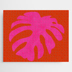 leaf shape solo pink orange summer vibes Jigsaw Puzzle Gallery Image 1