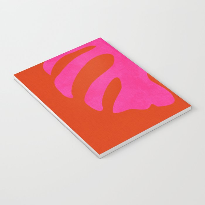 leaf shape solo pink orange summer vibes Notebook Gallery Image 3