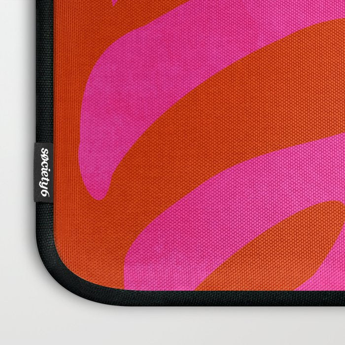 leaf shape solo pink orange summer vibes Laptop Sleeve Gallery Image 3