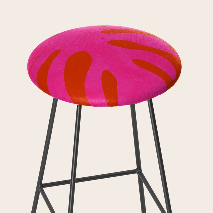 leaf shape solo pink orange summer vibes Stool Gallery Image 2