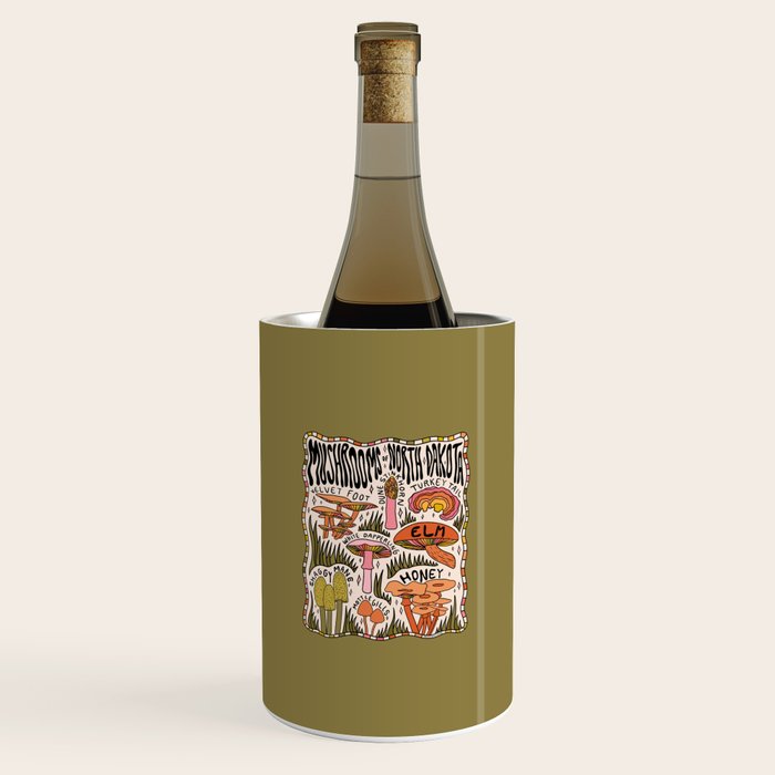 Mushrooms of North Dakota Wine Chiller Gallery Image 1